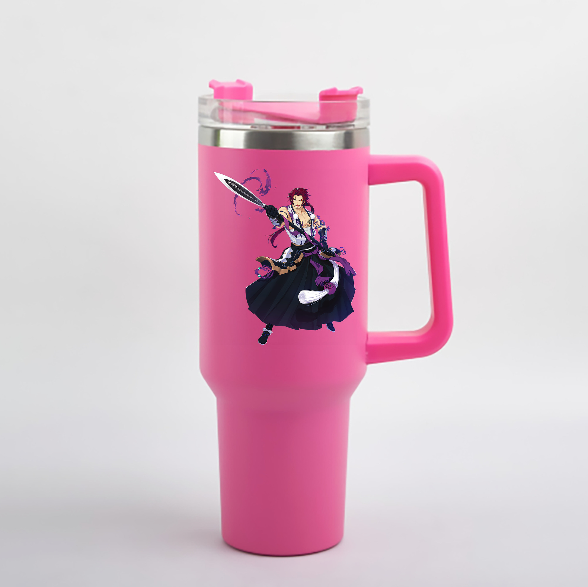 （画像用） 刀剣乱舞 Touken Ranbu 1200mL車用タンブラー - クリスタルステッカー（プラスチックストロー付き）